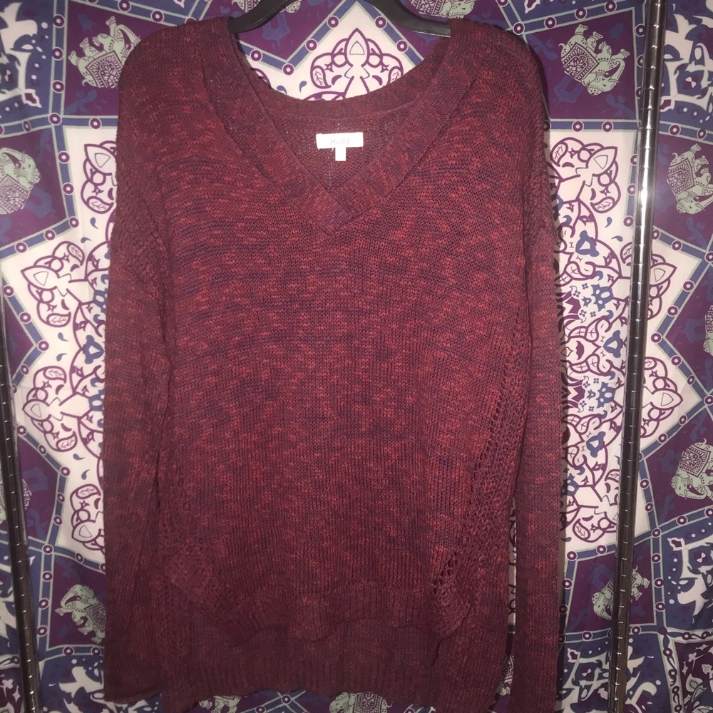 Burgundy XL long sleeve sweater